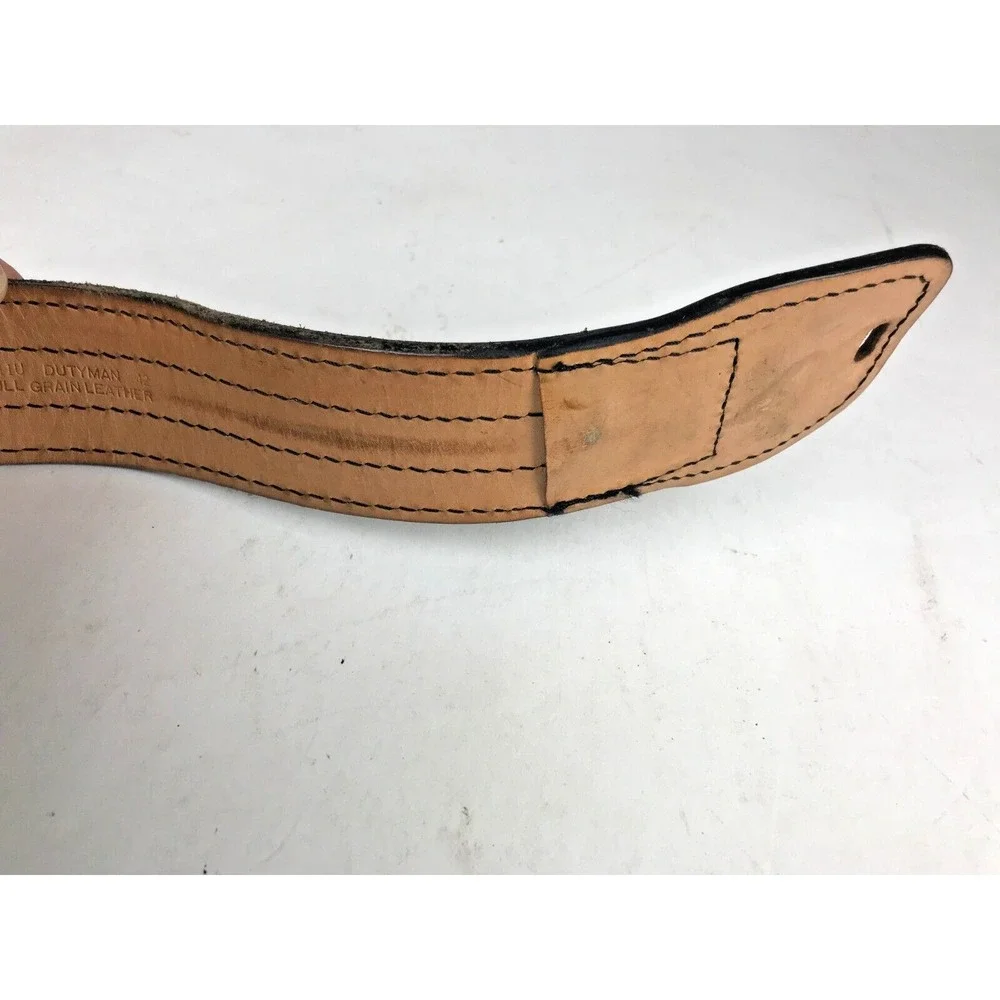 Dutyman 4011U Duty Belt Black Full‎ Grain Leather 4-Row Stitch 52.5